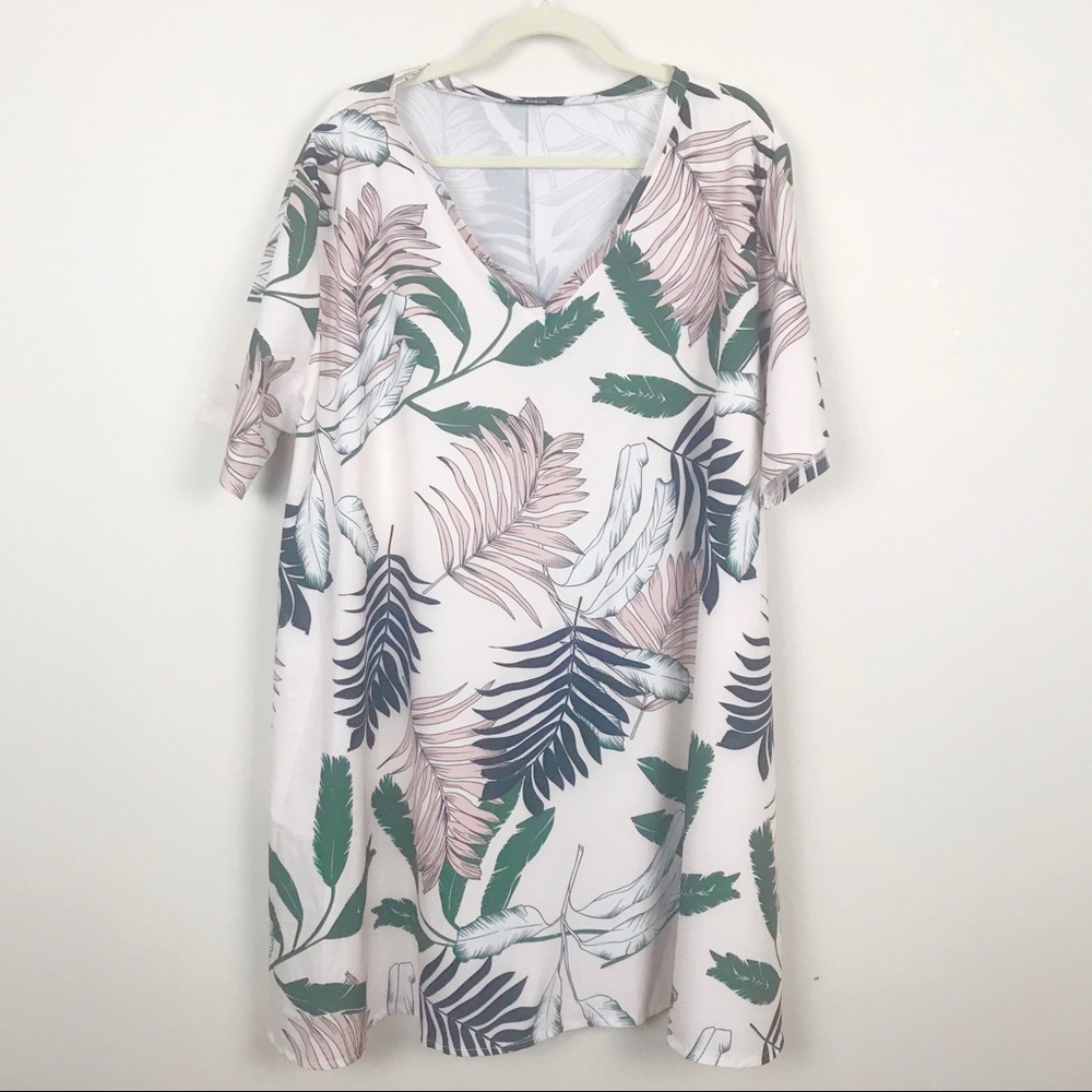 Shein Tropical Print Aline Shift Dress Size 3X